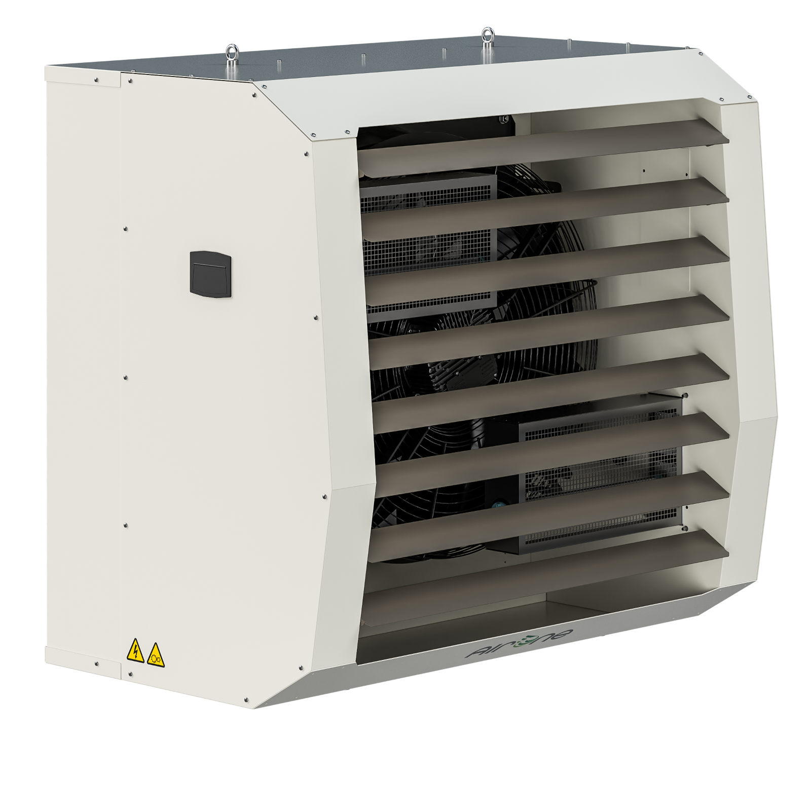 AirONE Air Heater — unità interna vista di tre quarti